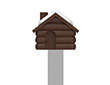 Lesezeichen Winterchalet