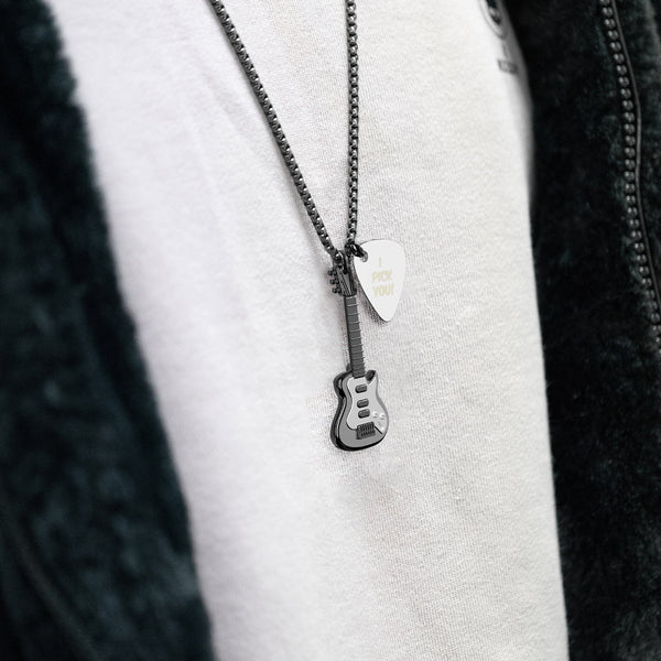 Collier Guitare et Médiator Meta[l]morphose – vue principale