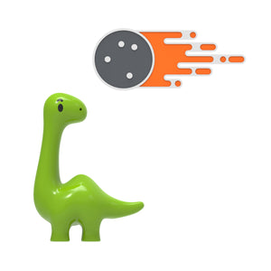 Dinosaur and Asteroid Pin