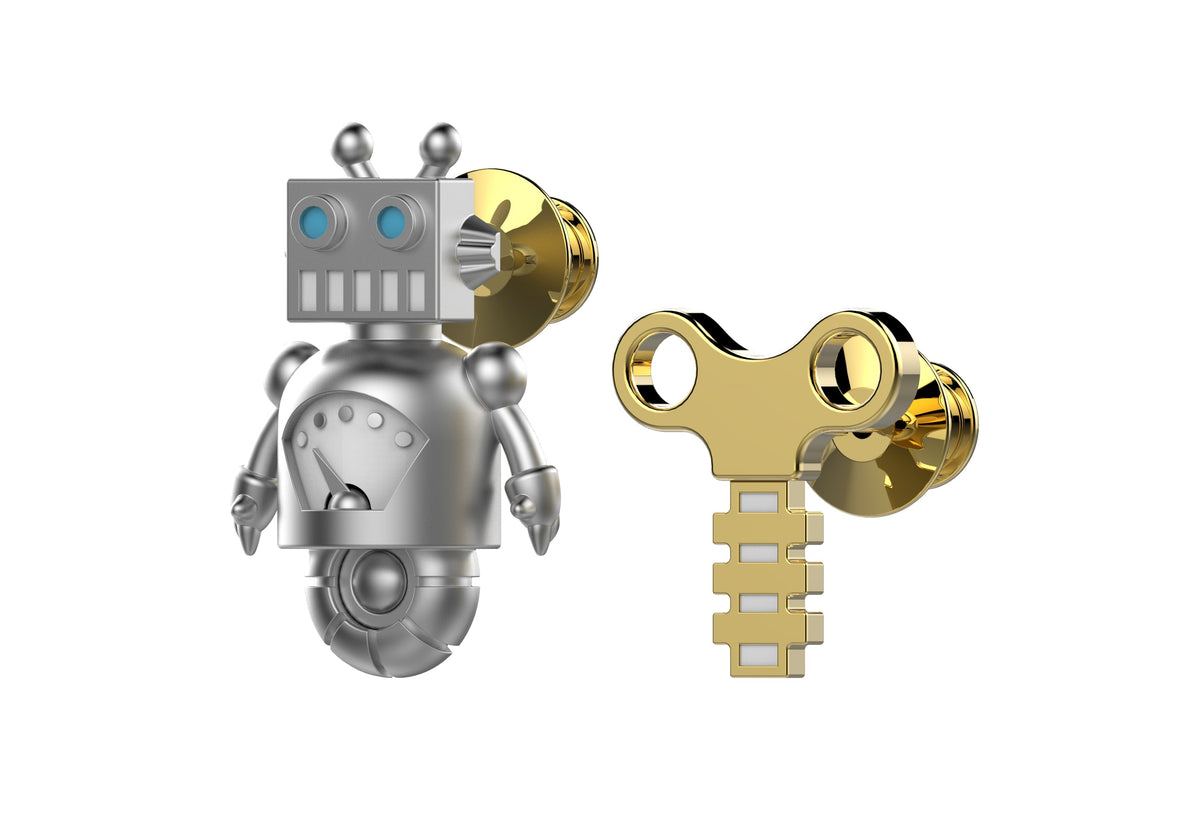 Pin's Robot et Clés