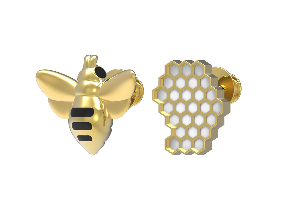Pin's Abeille et Nid d'Abeille