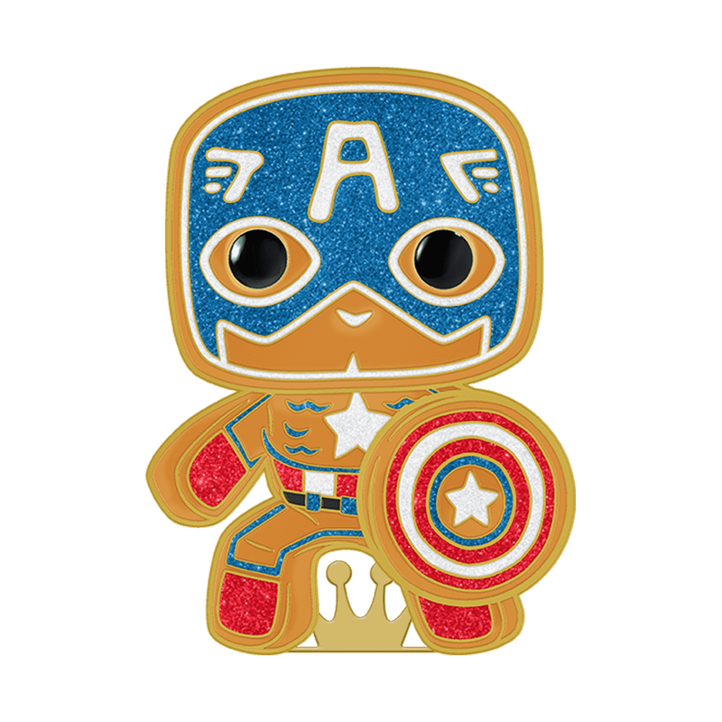 Pop! Pin Gingerbread Captain America – visuel officiel Funko avec support