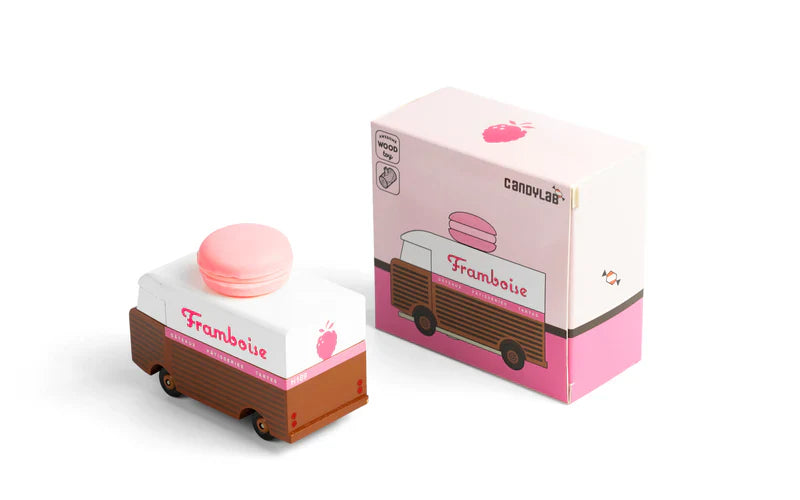 Candycar World Wooden Van - Raspberry Macaron Van