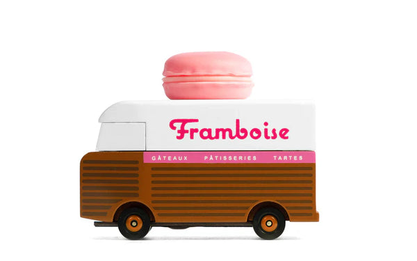 Candycar World Houten Bestelwagen - Frambozen Macaron Van