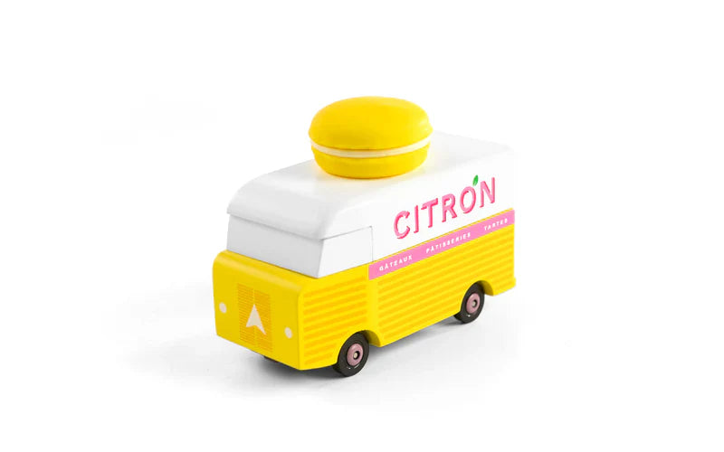 Candycar World Wooden Van - Lemon Macaron Van