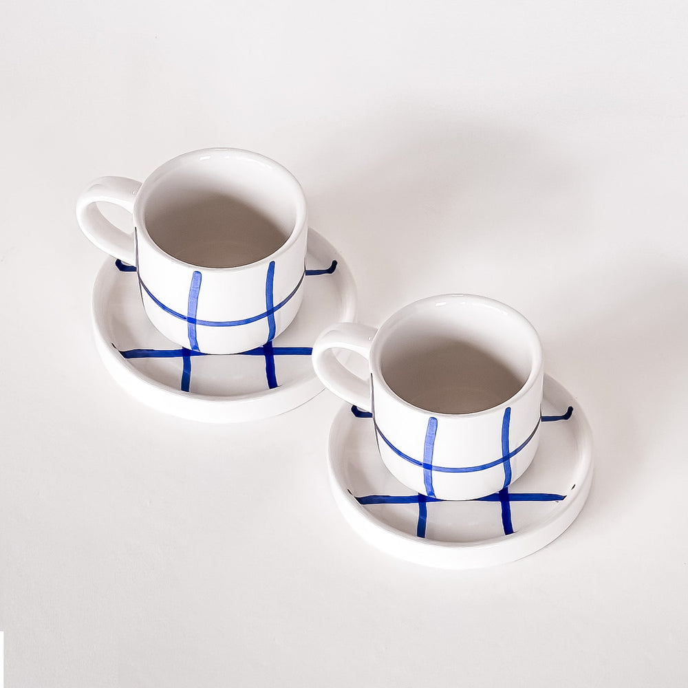 Set espresso 2 tasses et 2 soucoupes – Magazin Minori