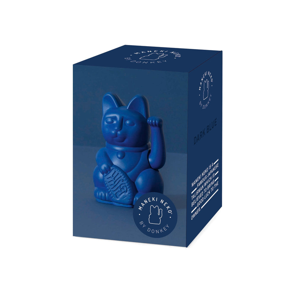 Donkerblauwe geluksmini-kat