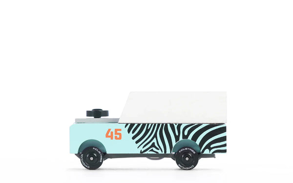 Candycar World Houten Auto - Mini Zebra Drifter