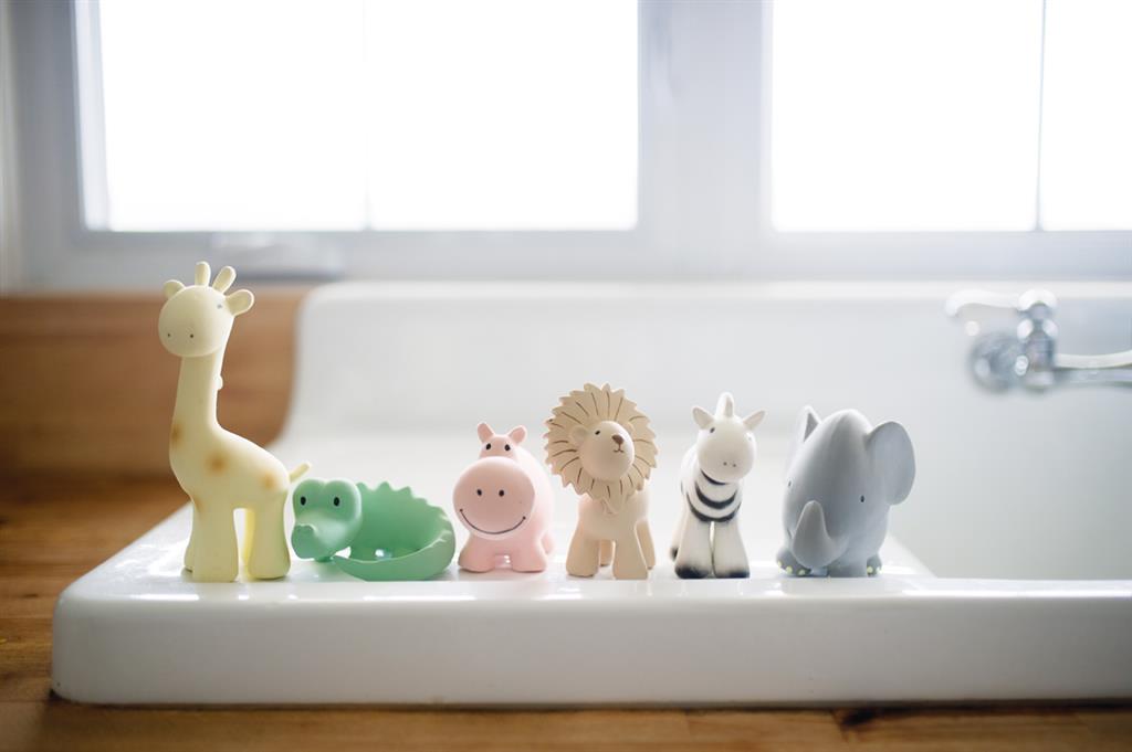 Lot de 6 Animaux du Zoo – Hochet, Dentition & Bain
