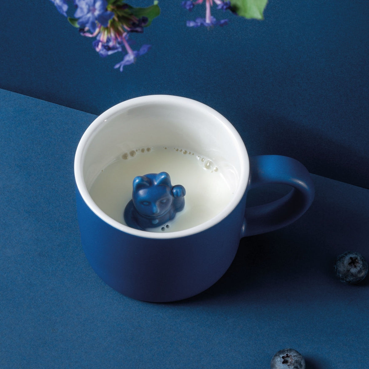 Mug Lucky Cat Maneki Neko Bleu Foncé – 150 ml