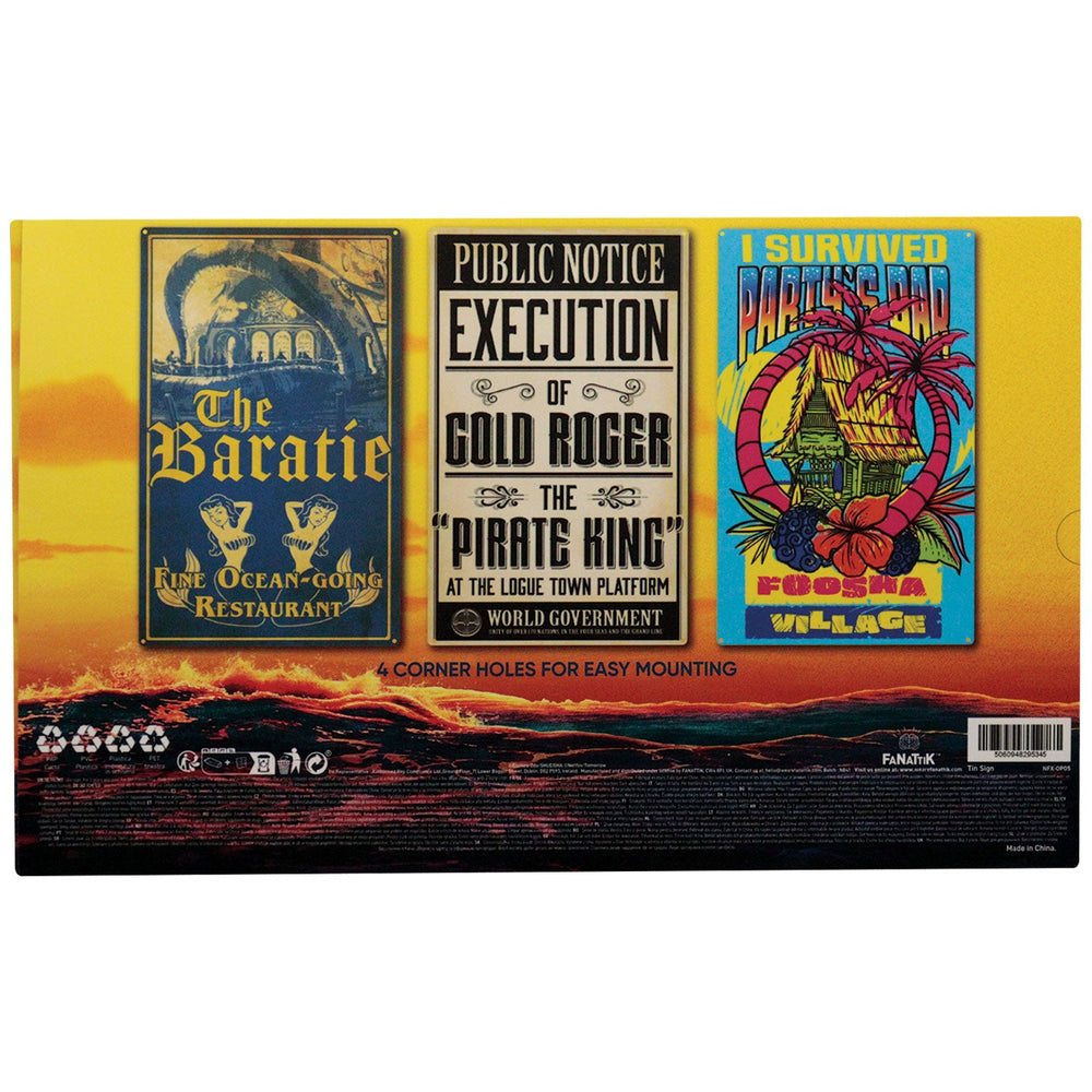 Set de 3 plaques métal One Piece