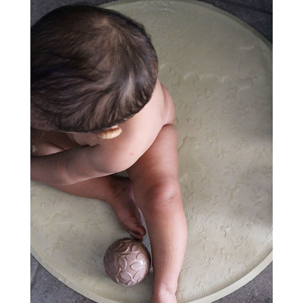 Tapis de bain rond Feuillage Sauge