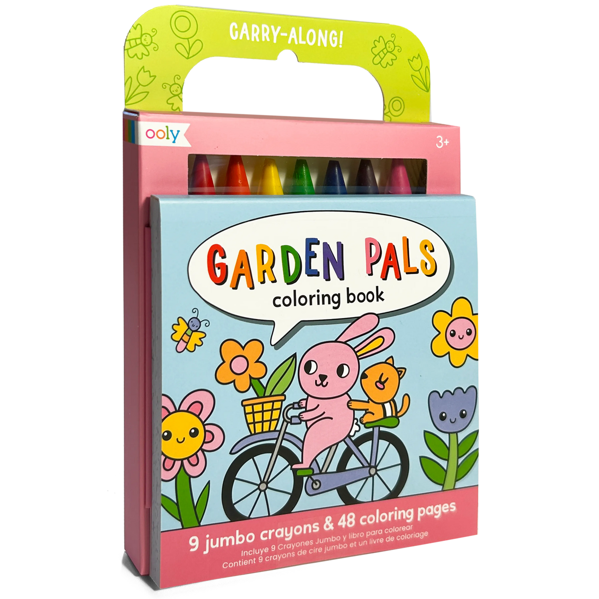 Kit de coloriage nomade Carry Along Jardin – 48 pages et 9 crayons – OOLY