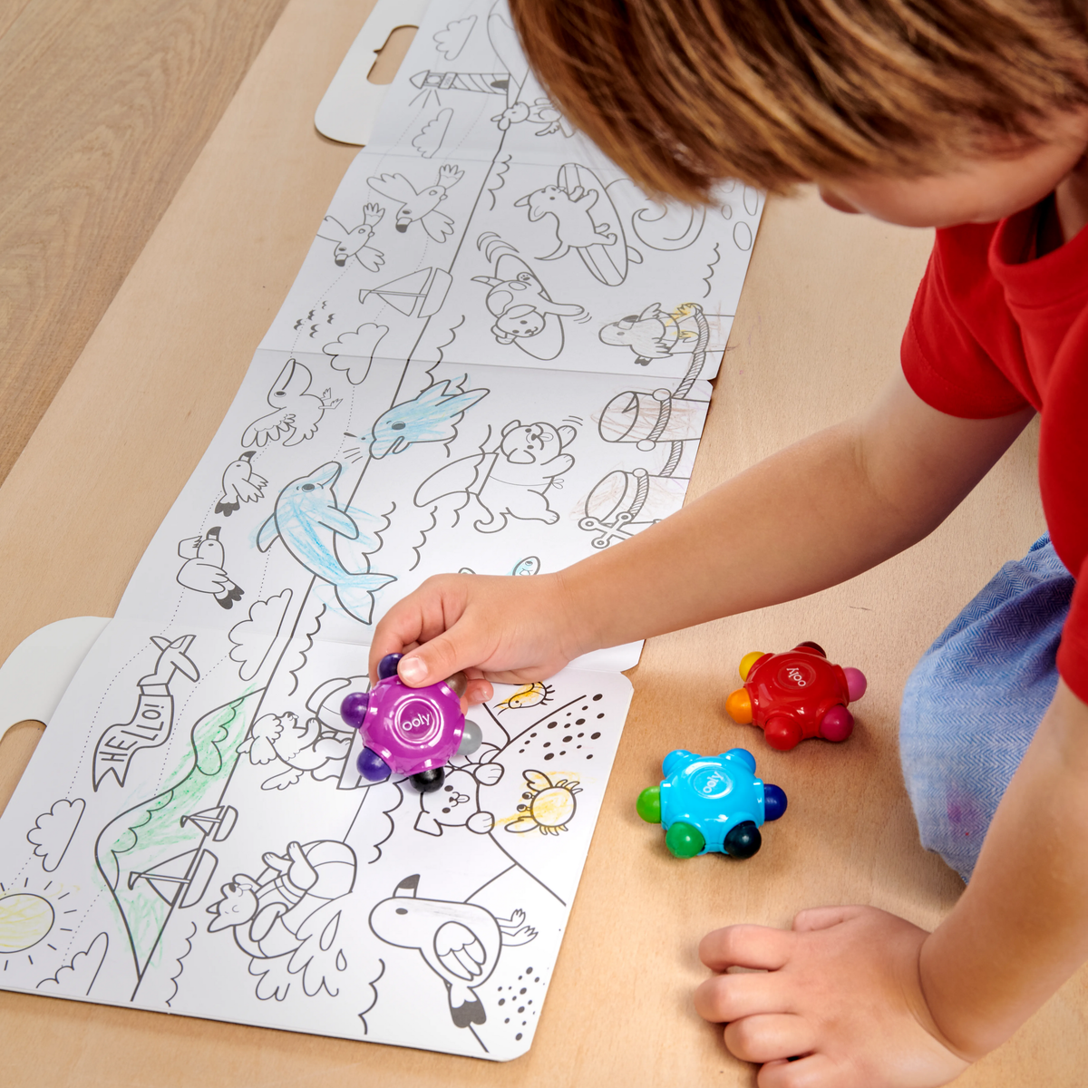 Color Burst Crayons – Easy Grip – 18 Colors – Set of 3