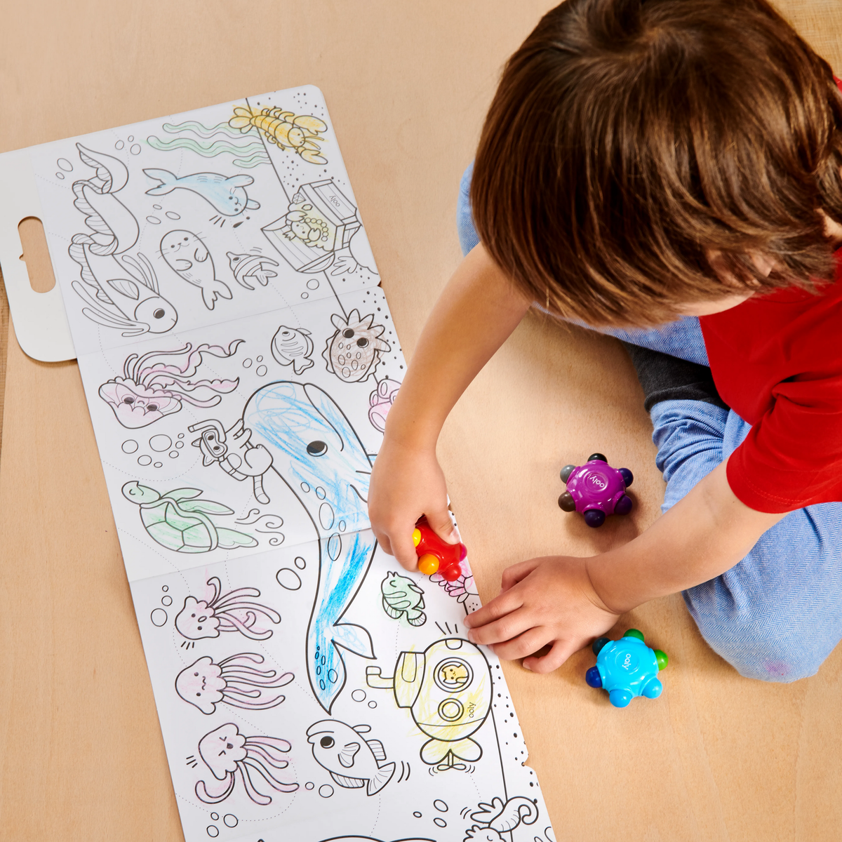 Color Burst Crayons – Easy Grip – 18 Colors – Set of 3
