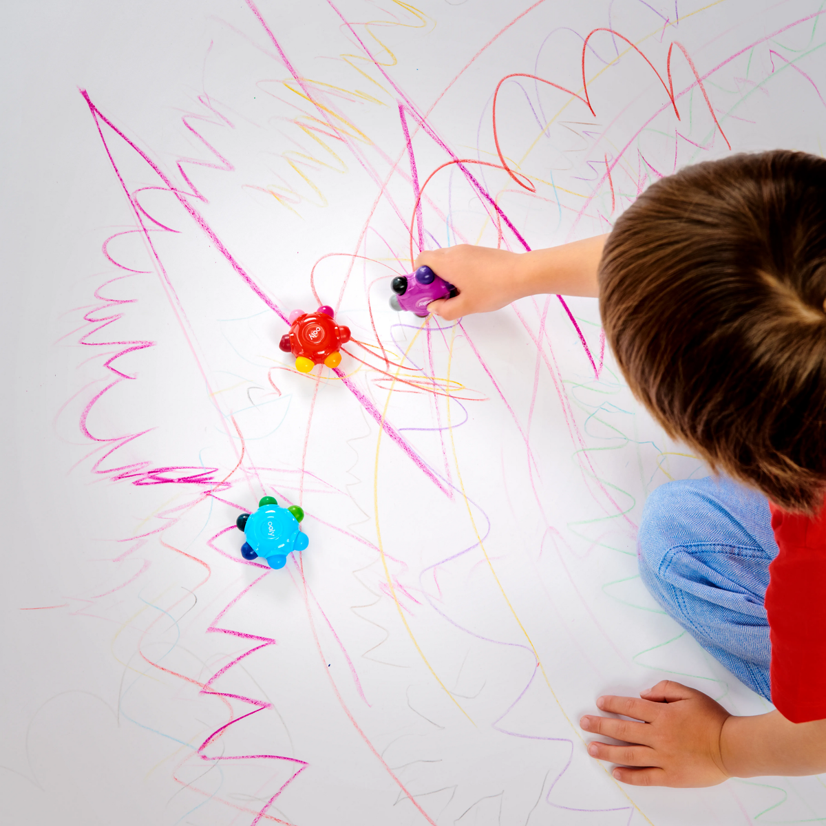 Color Burst Crayons – Easy Grip – 18 Colors – Set of 3