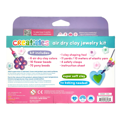 Kit bijoux en pâte autodurcissante Creatibles Blissful Blooms – OOLY