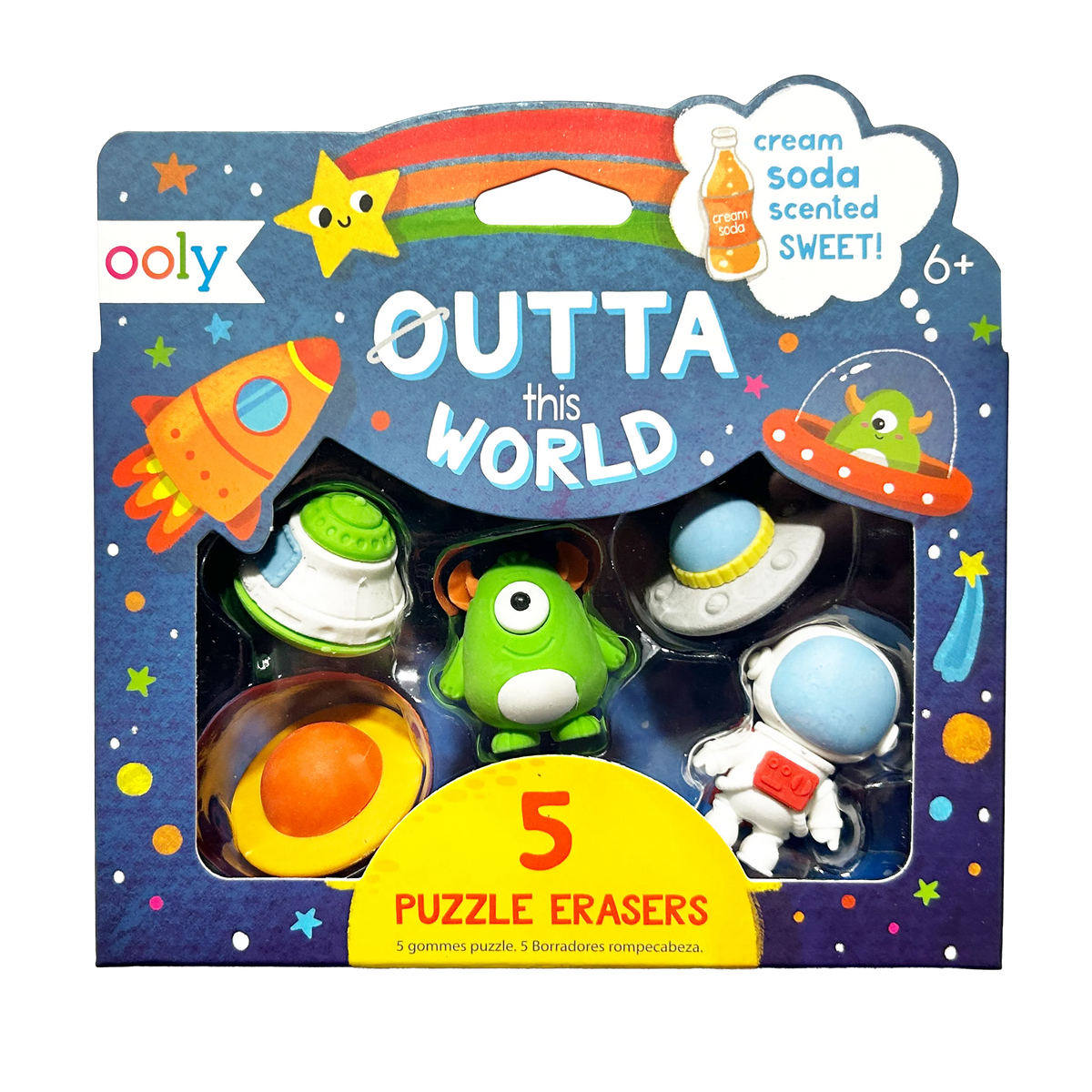Gommes puzzle parfum soda Outta This World – Lot de 5 – OOLY