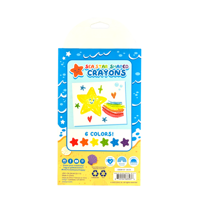 Crayons de cire en forme d’étoiles Stars of the Sea – Lot de 6 – OOLY
