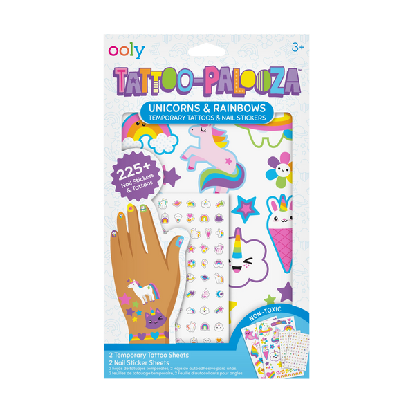 Tatouages et stickers pour ongles Tattoo-Palooza Licornes – Plus de 225 – OOLY
