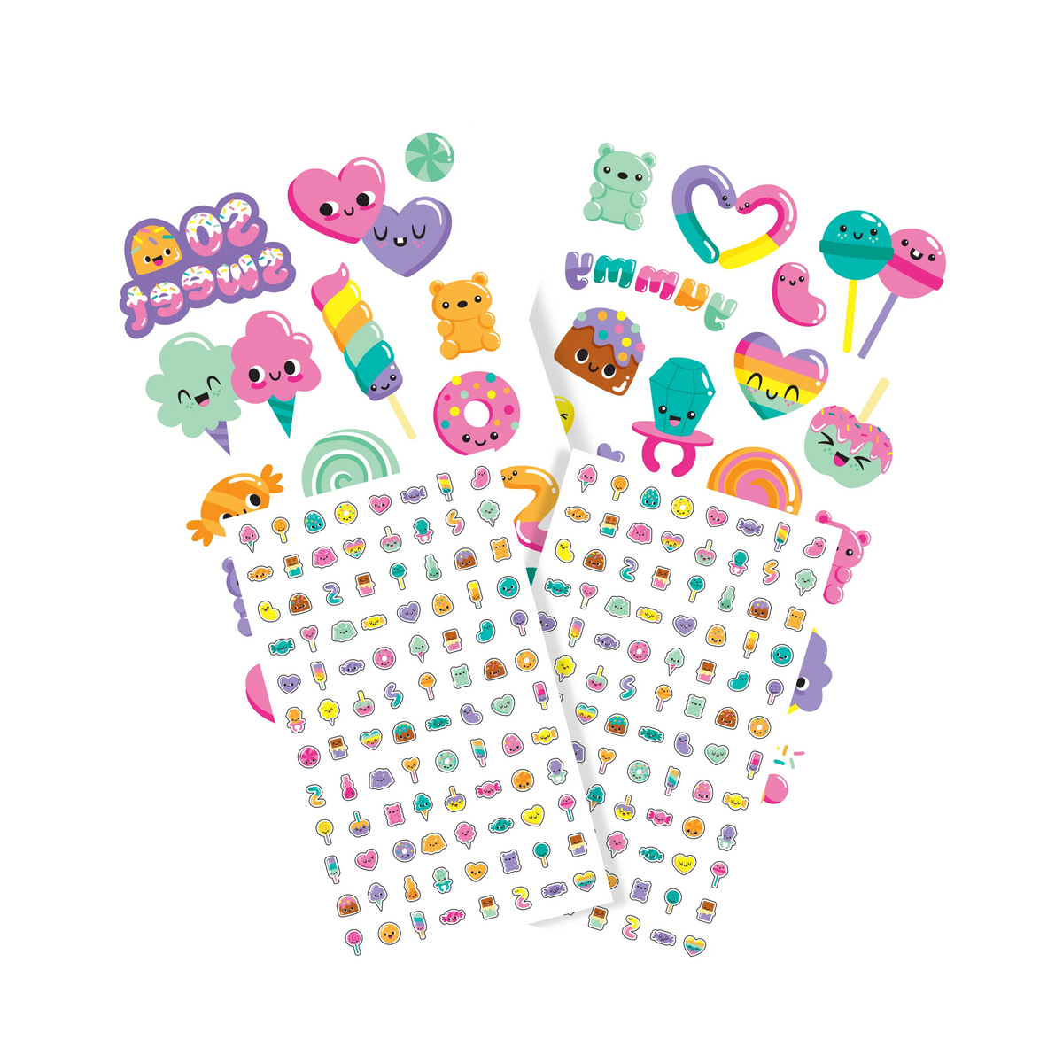 Tatouages et stickers pour ongles Tattoo-Palooza Confiserie – Plus de 225 – OOLY