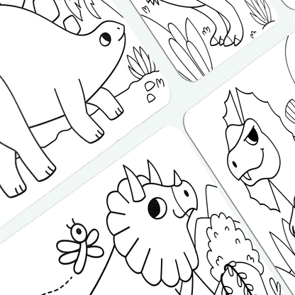 Undercover Art Hidden Pattern Coloring Cards – Dino Tales – 12 Cards