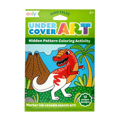 Undercover Art Hidden Pattern Coloring Cards – Dino Tales – 12 Cards