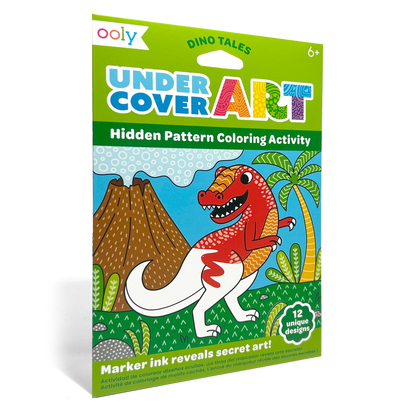 Undercover Art Hidden Pattern Coloring Cards – Dino Tales – 12 Cards