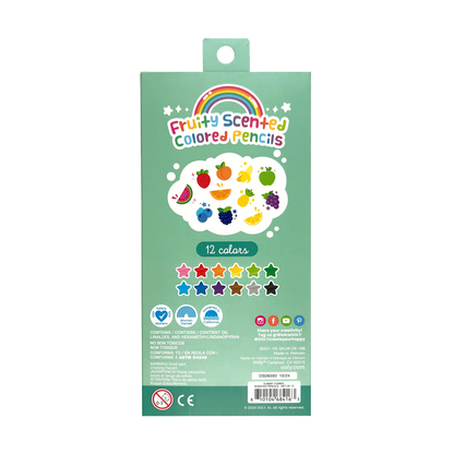 Crayons de couleur parfumés Yummy Yummy Fruits – Lot de 12 – OOLY