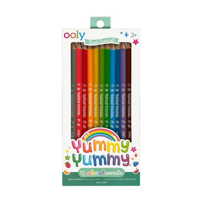 Crayons de couleur parfumés Yummy Yummy Fruits – Lot de 12 – OOLY