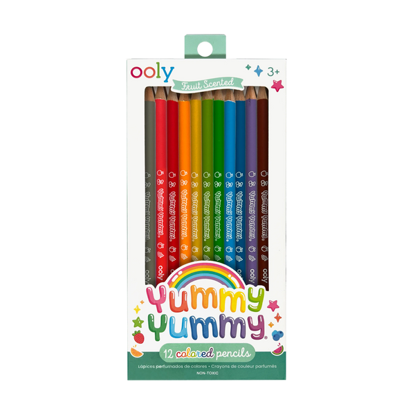 Crayons de couleur parfumés Yummy Yummy Fruits – Lot de 12 – OOLY