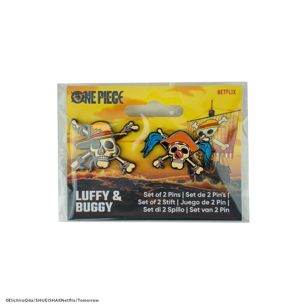 Set de 2 Pin's Luffy & Buggy