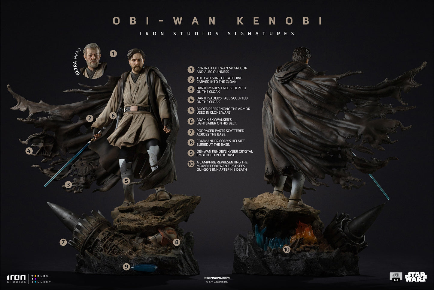 Statue Obi-Wan (Signatures) - Star Wars - Legacy Replica 1/4
