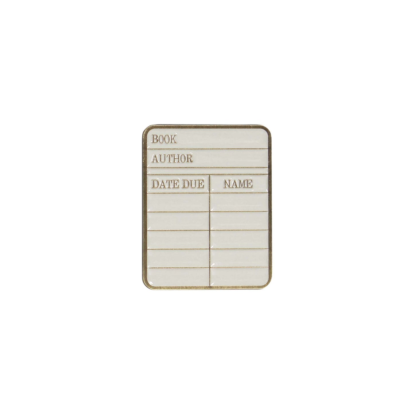 Pulteney Press Library Card Pin
