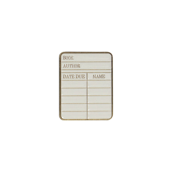 Pulteney Press Library Card Pin