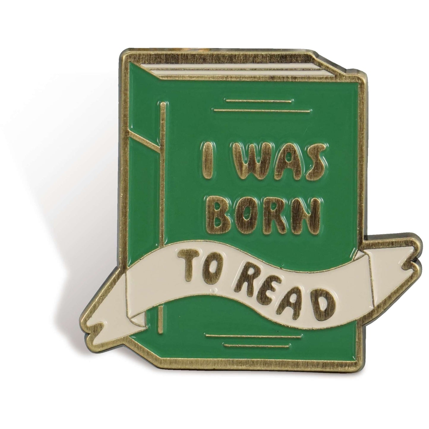 Pulteney Press Born to Read Pin Badge