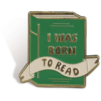 Pulteney Press Born to Read Pin Badge