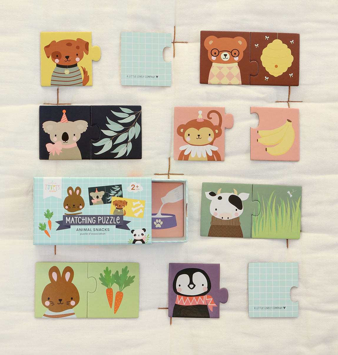 Puzzle d’association - Animaux gourmands