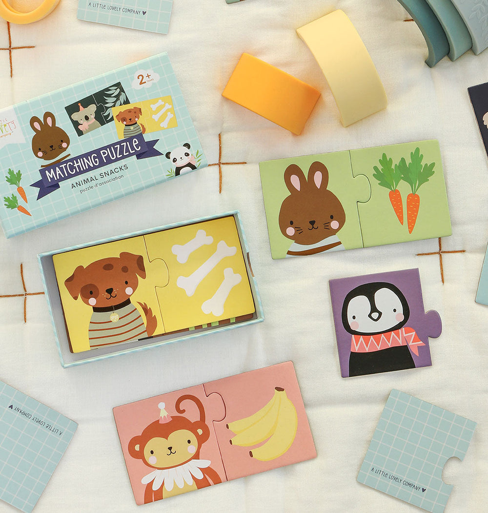 Puzzle d’association - Animaux gourmands