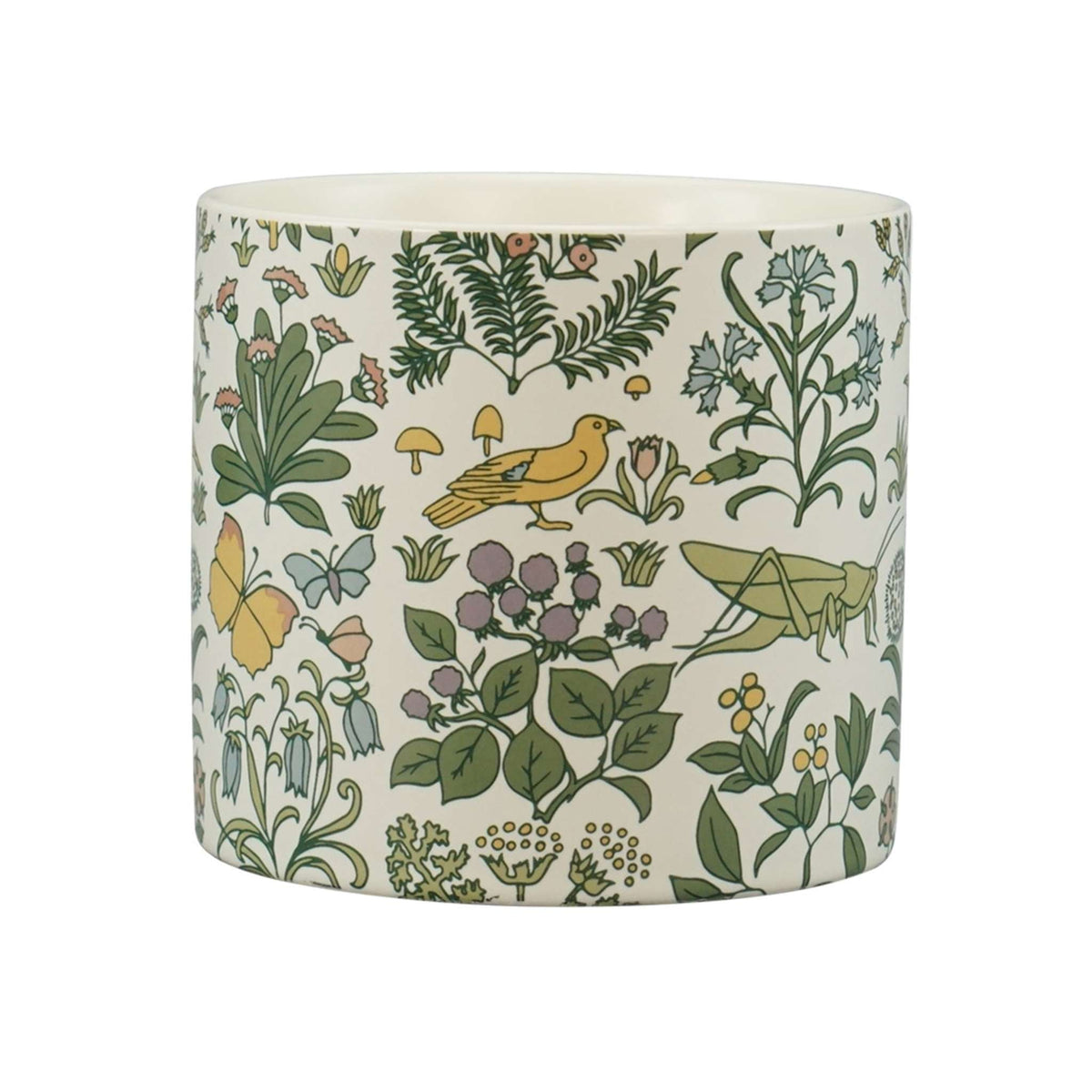 Pot de plante en céramique Voysey Jardin botanique Faune Verte