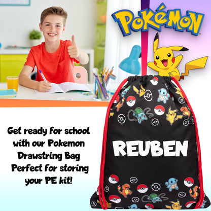 Pokemon Personalized Drawstring Bag for Kids