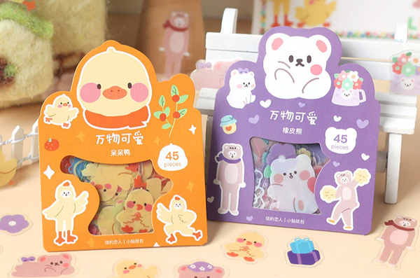 Stickerpakket met gele eendjes