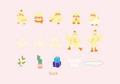 Yellow duck sticker pack