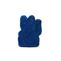 Donkerblauwe gelukskat-patch