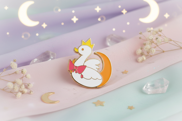 Pin's Canard Blanc Lune