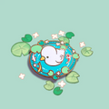 Pin's Duck Blanc sur l'Eau