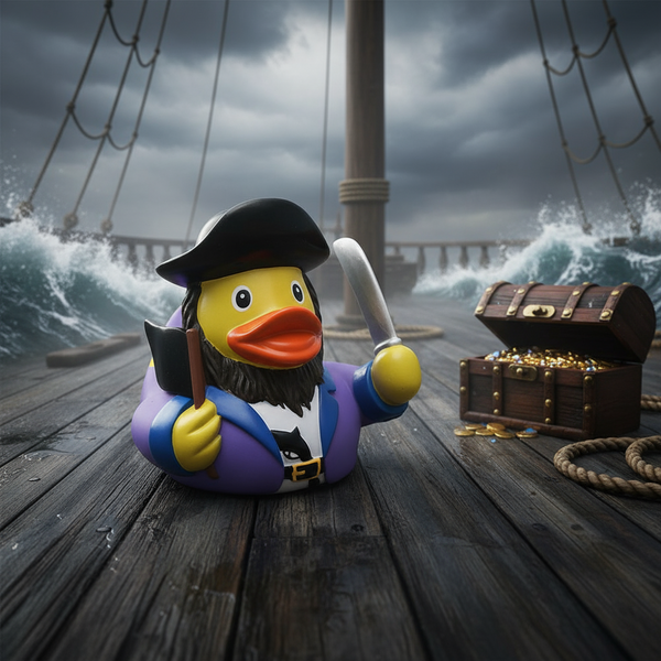 Paarse piratenkapitein Eend