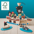 Bateau Pirate en Bois – Coffret de Jeu