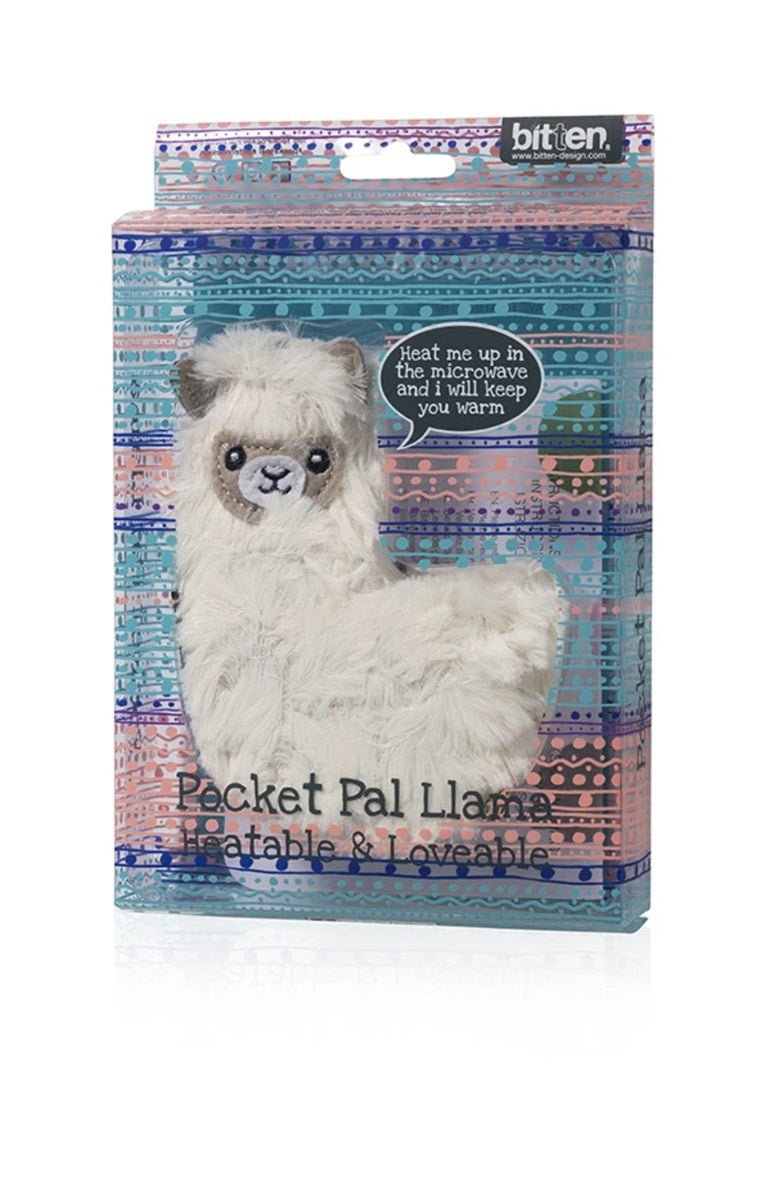 Pocket Pal Hot Water Bottle Lama Fluffy