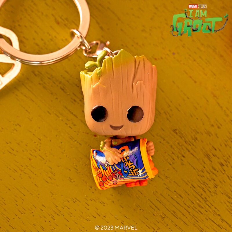 pop keychain groot avec cheese puffs